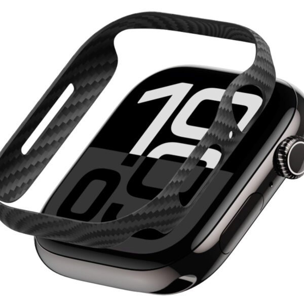 كفر PITAKA Air Case كاربون فايبر لساعة ابل 10 / حجم 46 / نحيف و خفيف جداً / اسود و رصاصي