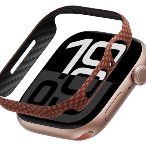 كفر PITAKA Air Case كاربون فايبر لساعة ابل 10 / حجم 46 / نحيف و خفيف جداً / لون Sunset