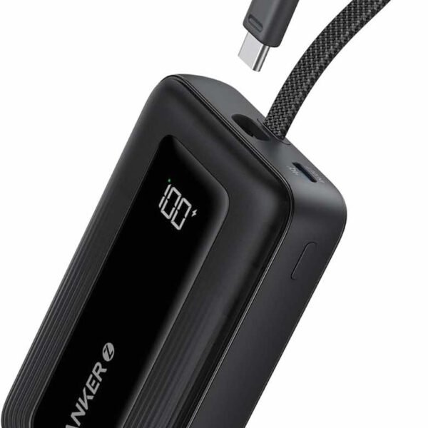 بطارية Zolo سعة 10 الاف من انكر / مدخل تايب سي و USB / واير تايب سي مدمج / قوة 30 واط / اسود