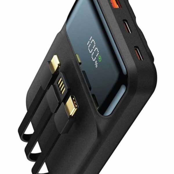 بطارية جرين نوع 3 في 1 / سعة 10 الاف mAh / واير تايب سي و Lighting و USB مدمج