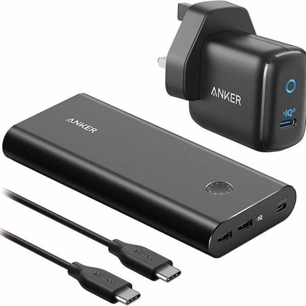 حزمة انكر الرسمية مع بطارية انكر باور كور بلس سعة 26800 mAh مع شاحن انكر ميني PD و واير تايب سي