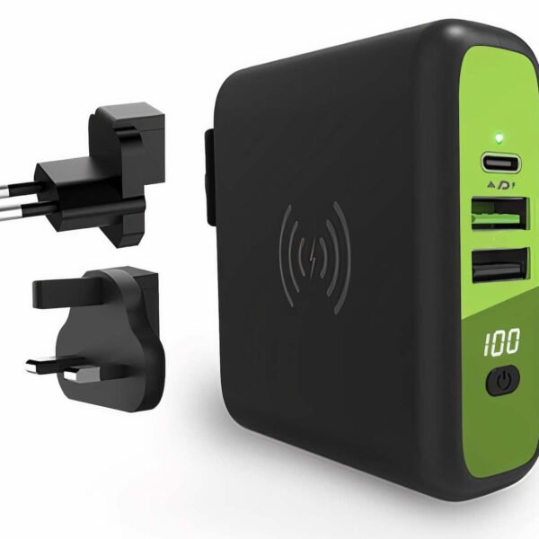 شاحن و بطارية Mbala من Goui / سعة 8 الاف mAh / مدخلين USB و مدخل تايب سي