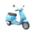 pngtree-soft-blue-scooter-png-image_13165985 | CreditPhone
