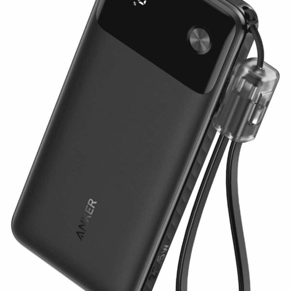 بطارية انكر سعة 10 الاف mAh / واير تايب سي مدمج / مدخل تايب سي و مدخل USB / قوة 22.5 واط
